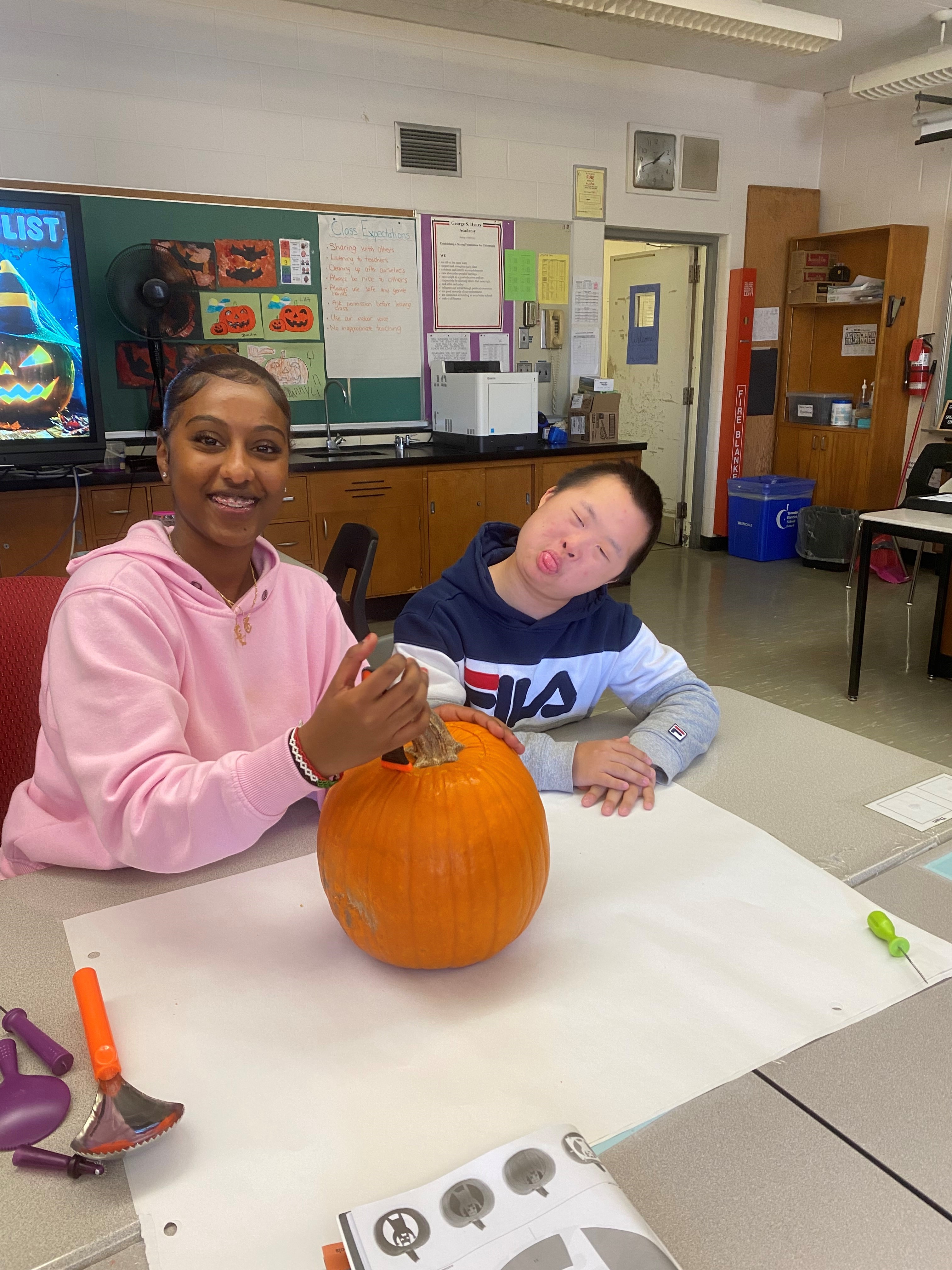 Pumpkin Carving with the Leadership Class Open Gallery